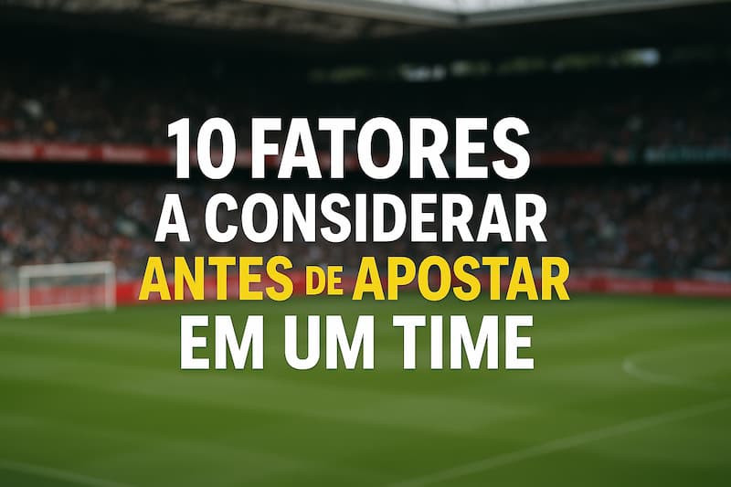10 Fatores a considerar antes de apostar em um time