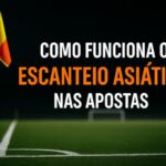 : Bandeira de escanteio com campo de futebol ao fundo sob iluminação noturna. Perfeito para apostas