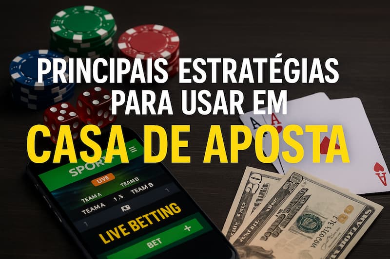 Celular com apostas esportivas, fichas de pôquer, cartas e dinheiro sobre a mesa